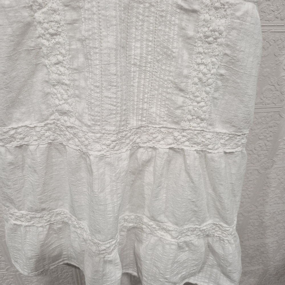 Abercrombie & Fitch White Sleeveless Tiered Dress - Picture 3 of 7